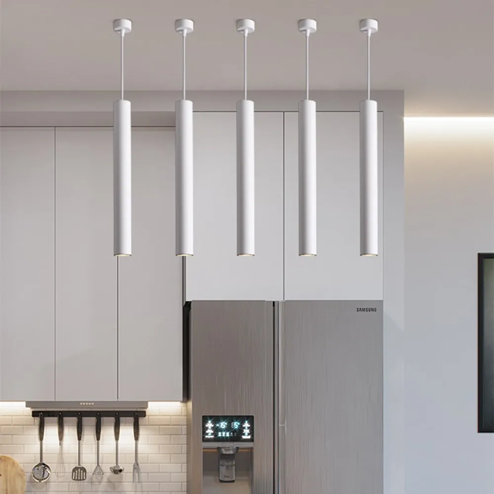 Commercial Kitchen Island - โคมไฟเพดาน LED ทรงกระบอก โมเดิร์น สำหรับห้องครัว เคาน์เตอร์บาร์