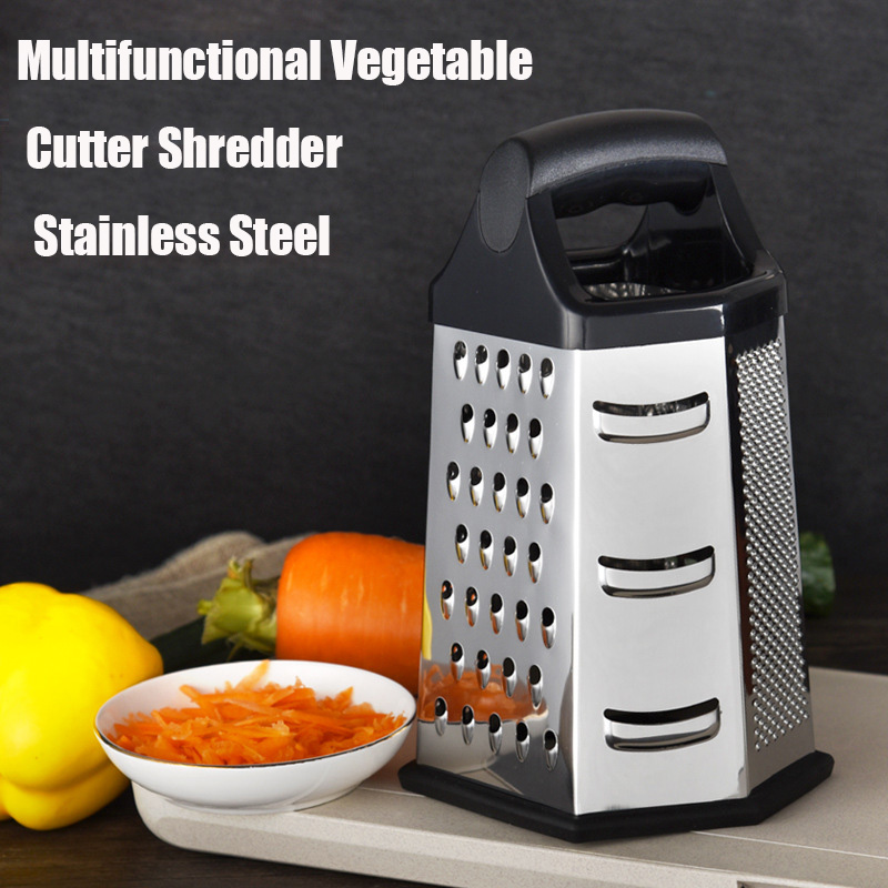 Commercial Potato Peeler - Professional กล่องขูดสแตนเลส 6 ด้านอเนกประสงค์เครื่องตัดผัก Shredder คู่มือเครื่องตัดชีสเครื่องมือห้องครัว