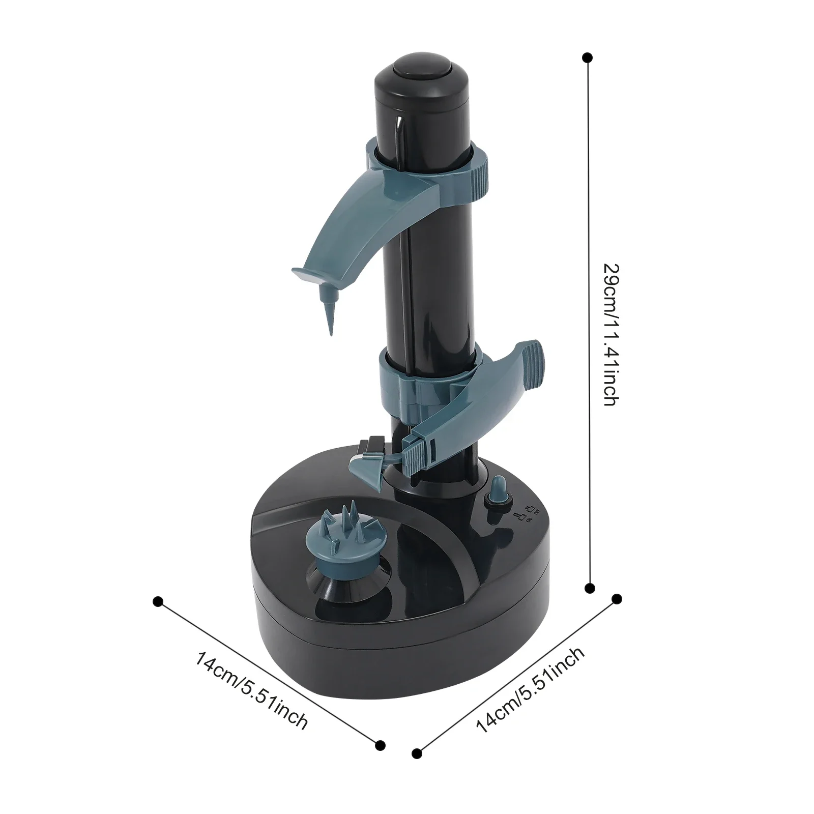 Commercial Potato Peeler - เครื่องปอกเปลือกไฟฟ้าอัตโนมัติสำหรับมันฝรั่ง แอปเปิ้ล ลูกแพร์ เครื่องปอกผักและผลไม้อัจฉริยะ ทำจากสแตนเลส พร้อมใบมีดสำรอง