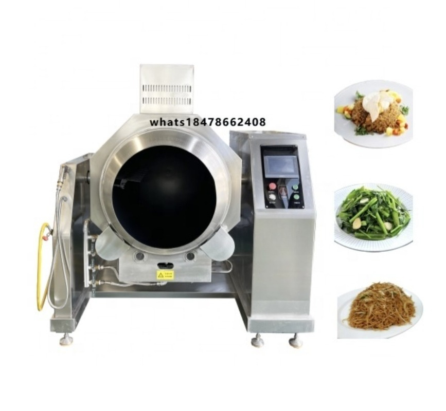 Commercial Kitchen Machinery - เครื่องผัดข้าวอัตโนมัติเชิงพาณิชย์ กระทะเหล็กหมุนได้ สำหรับครัวและร้านอาหาร สภาพใหม่