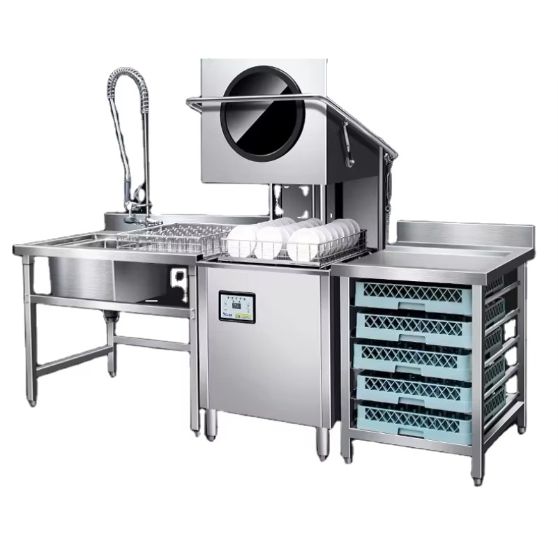 Commercial Kitchen Machinery - เครื่องล้างจานไฟฟ้าแบบตั้งพื้นอัตโนมัติสำหรับร้านอาหารเชิงพาณิชย์