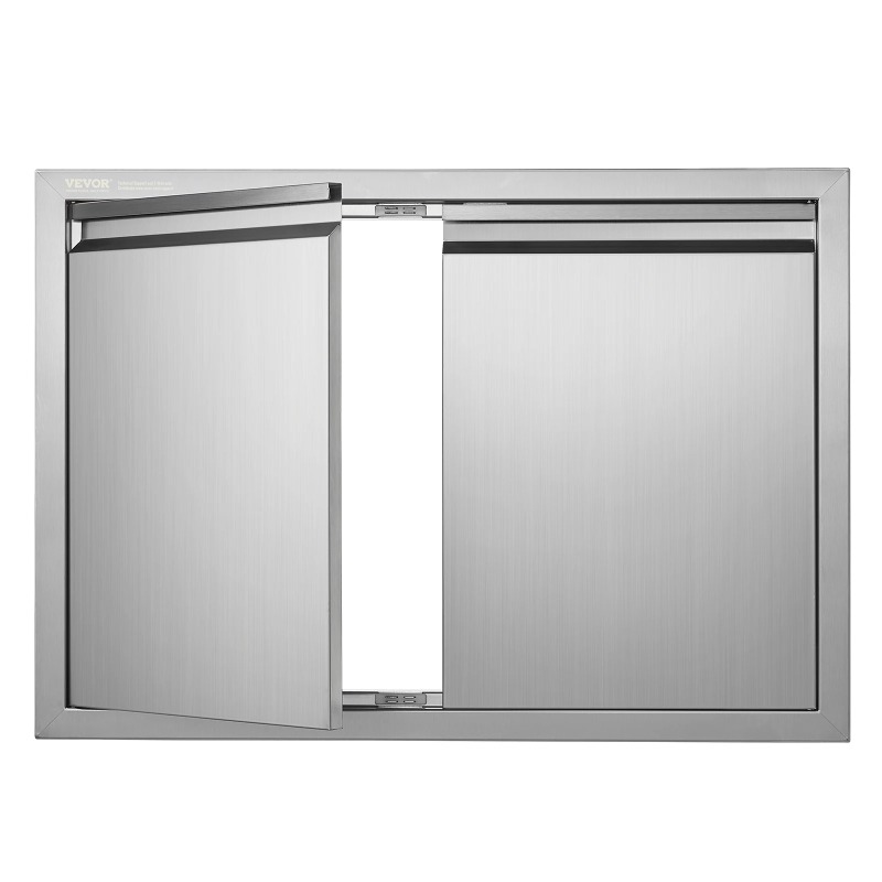 Commercial Kitchen Wall Panel - ประตูเข้าถึงบาร์บีคิว สแตนเลสสตีล แผงประตูสองชั้น สำหรับครัวกลางแจ้ง
