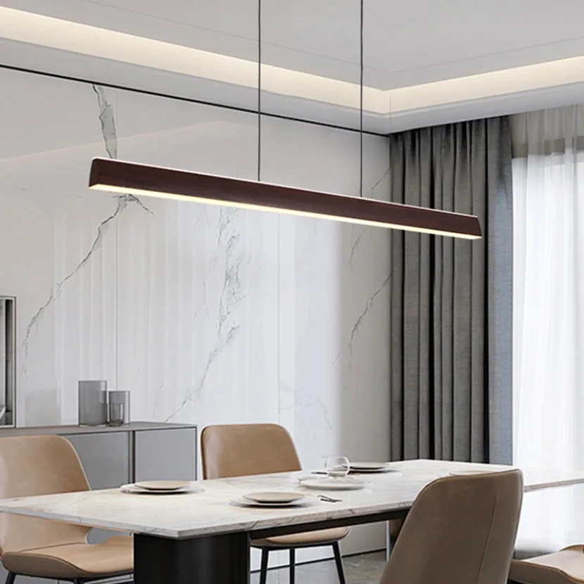วอลนัทไฟ LED จี้ยาวห้องรับประท - Commercial Kitchen Island บทวิจารณ์และราคา