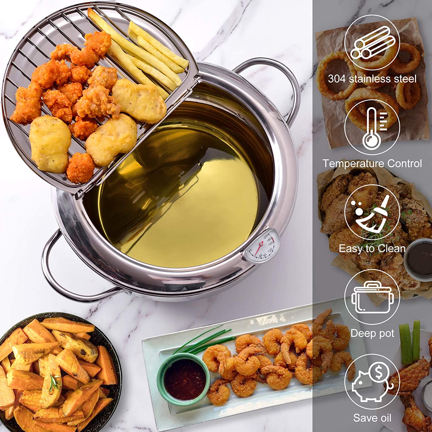 LMETJMA ญี่ปุ่นทอดหม้อเครื่องว - Commercial Kitchen Appliance บทวิจารณ์และราคา