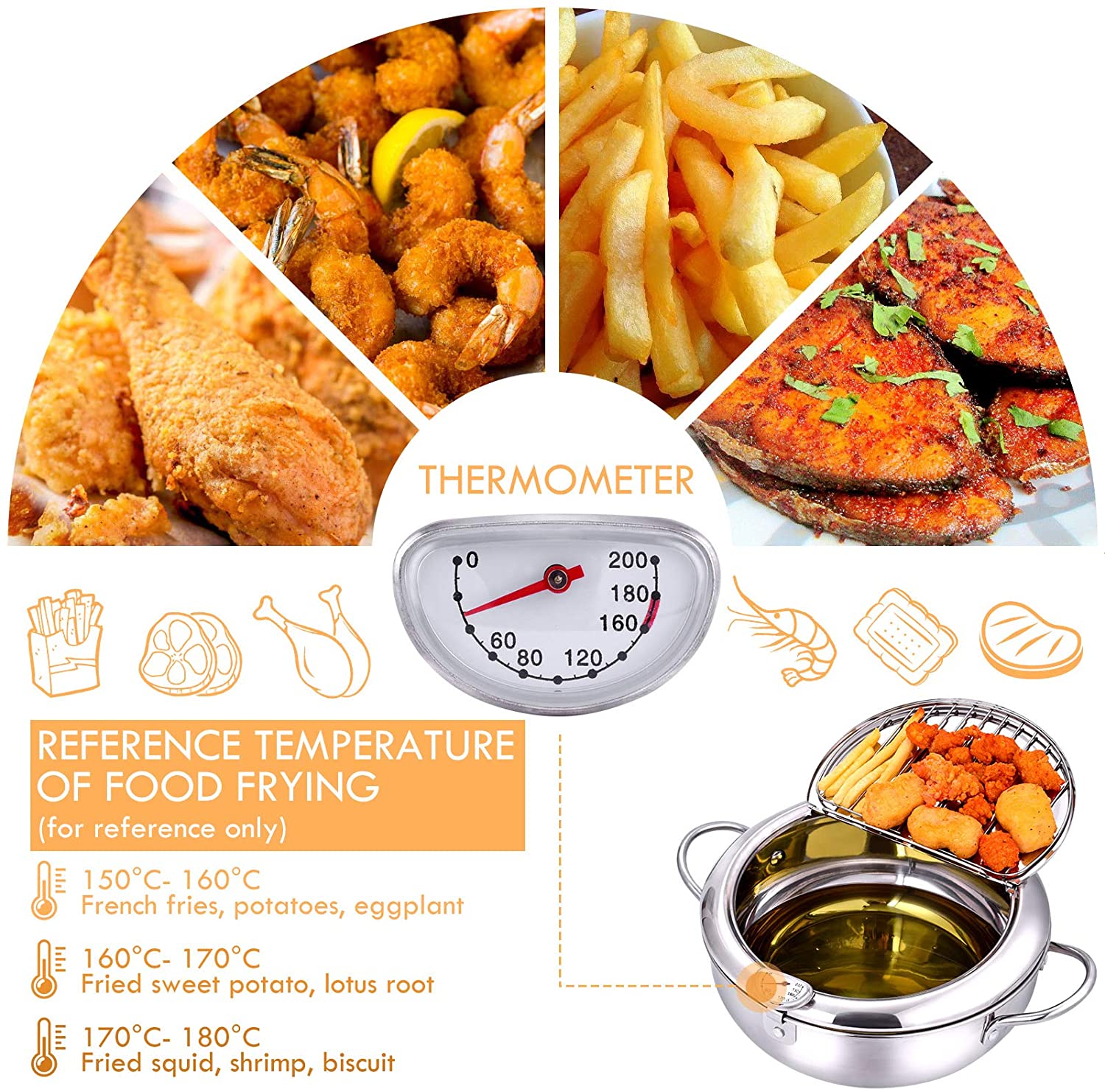 LMETJMA ญี่ปุ่นทอดหม้อเครื่องว - Commercial Kitchen Appliance บทวิจารณ์และราคา