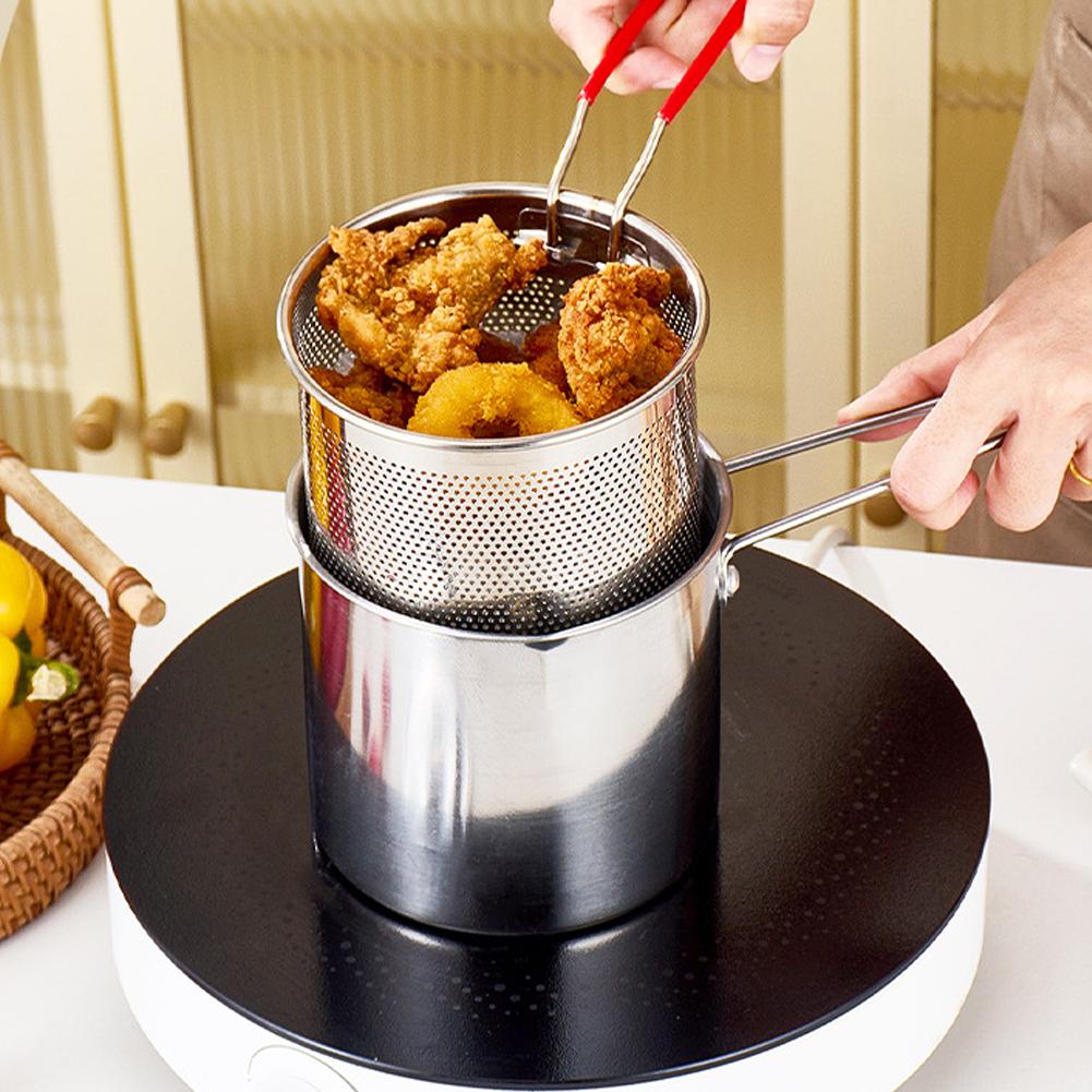 หม้อทอดสแตนเลสพร้อมตะแกรงกรอง  - Commercial Kitchen Appliance บทวิจารณ์และราคา