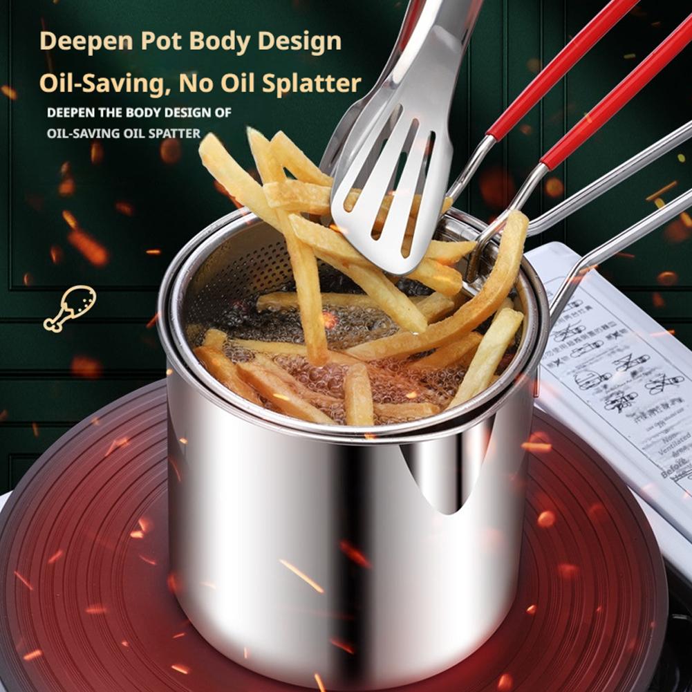 หม้อทอดสแตนเลสพร้อมตะแกรงกรอง  - Commercial Kitchen Appliance บทวิจารณ์และราคา