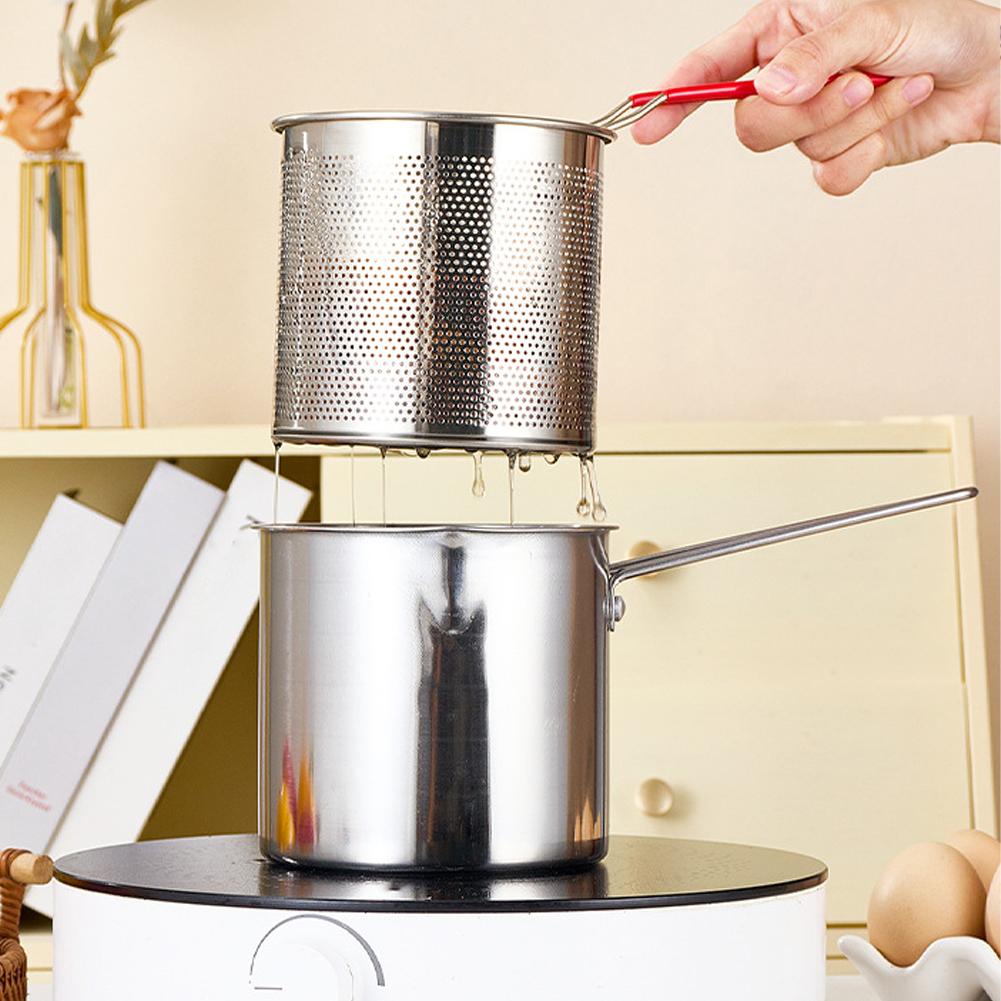 หม้อทอดสแตนเลสพร้อมตะแกรงกรอง  - Commercial Kitchen Appliance บทวิจารณ์และราคา