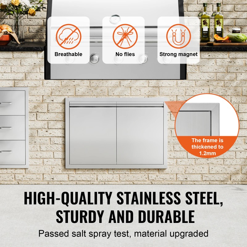 ประตูเข้าถึงบาร์บีคิว สแตนเลสส - Commercial Kitchen Wall Panel บทวิจารณ์และราคา